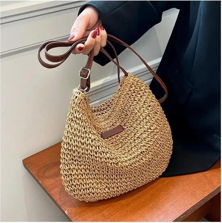Immagine prodotto Only-Bags.Store Borsa di paglia estiva Crossbody Bag Beach Holiday Shopping Woven Shoulder Handbag Messenger Purses
