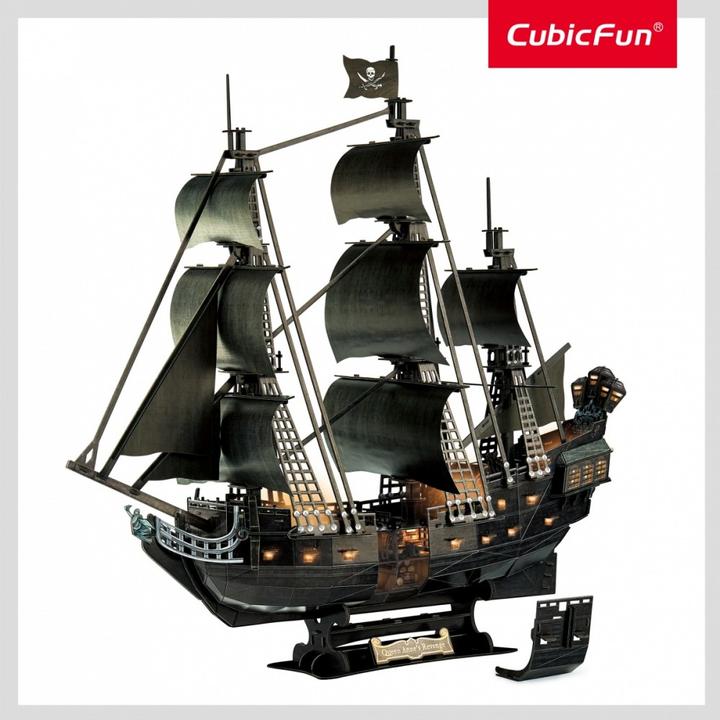 Productafbeelding Cubicfun CUBIC FUN LED 306-20522 3D LED PUZZEL - DE WRAAK VAN KONINGIN ANNE (293 onderdelen)