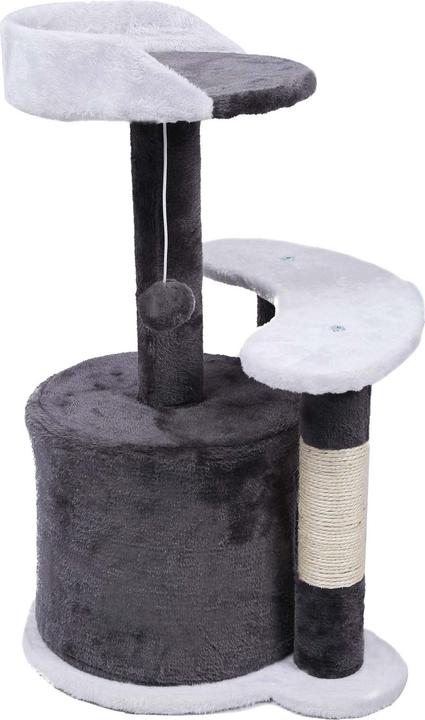 Produktbild Wiltec Kratzbaum 67cm Grau/Weiss Katzen Kletterbaum Katzenkratzbaum Katzenbaum (67 cm, Grau/Weiss)