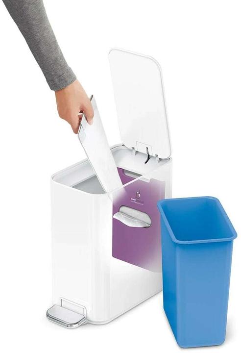 Immagine prodotto Simplehuman Cestino per pedali da 5 l, bianco (5 l)