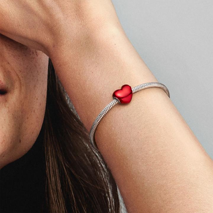 Immagine prodotto Pandora Ciondolo a cuore rosso metallizzato (Argento 925, Smalto)