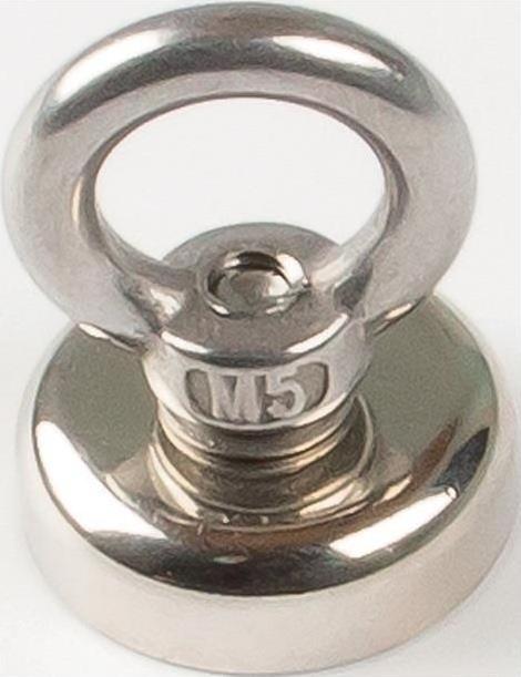 Eichner Neodymmagnet Ø 25 mm verzinkt, mit Öse Ø 13,5 mm (5 x)