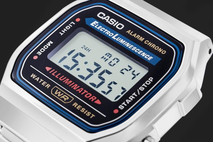 Image du produit Casio Retro Vintage - A168WA-1W (Montre numérique, 34 mm)
