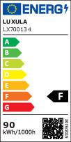 Energie-Label Luxula LED-Büro-Stehleuchte - Slim Line, Duo (5000 lm)