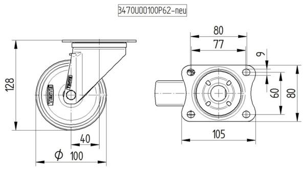 Immagine prodotto Tente ruote piroettanti