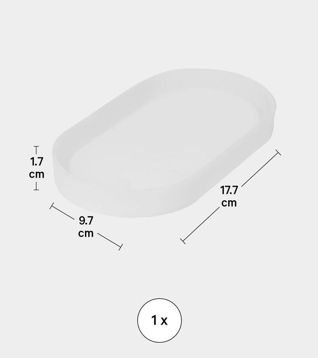 Actual product image I Am Creative Silicone casting mould for small oval coaster