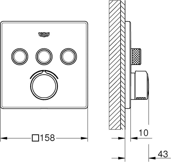 Produktbild Grohe 29149000 SmartControl Unterputzmischer