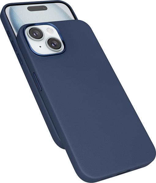 Actual product image Epico Mag+ Leather Case, iPhone 15 - Case, Blue (Apple iPhone 15)