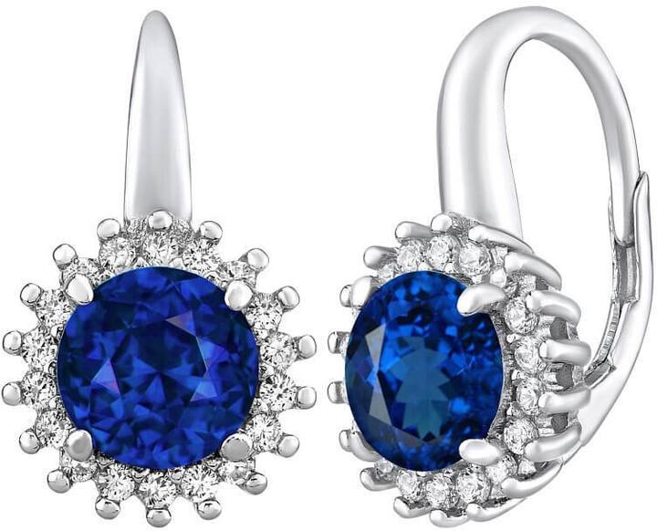 Produktbild Silvego Silver earrings ADRIA with sapphire LPSE0754
