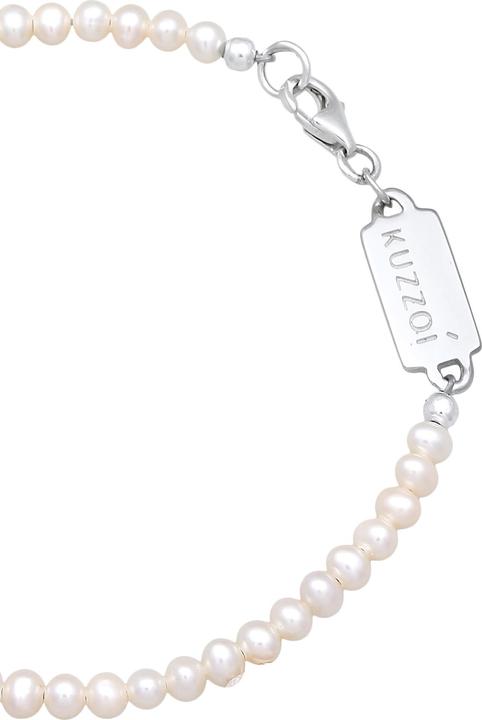 Image du produit Kuzzoi Bracelet perles d'eau douce classique simple argent 925 (19 cm, Argent sterling 925, Perles de culture d'eau douce, Acier inoxydable)