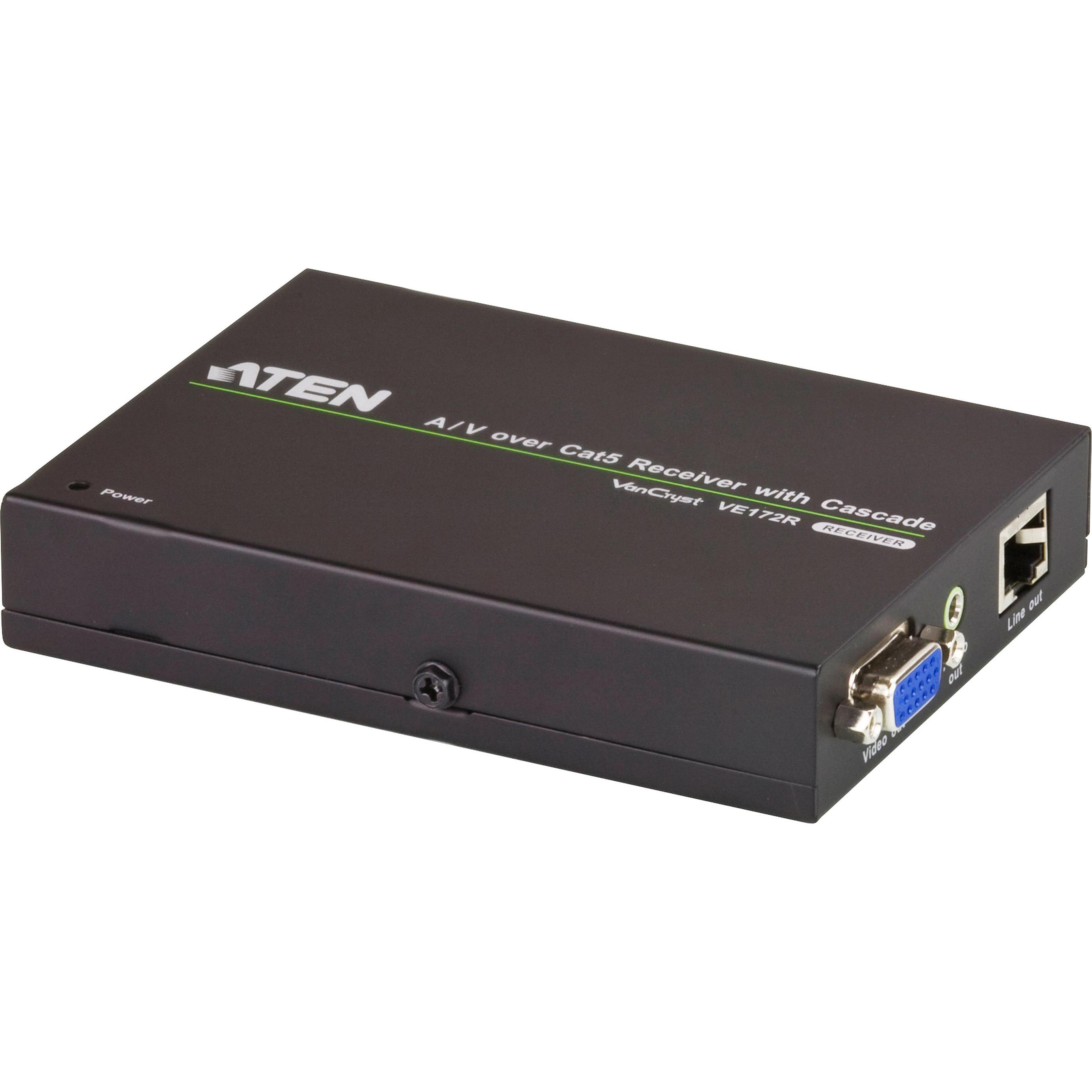 Aten A/V Over Cat 5-Empfänger, KVM Switch, Schwarz