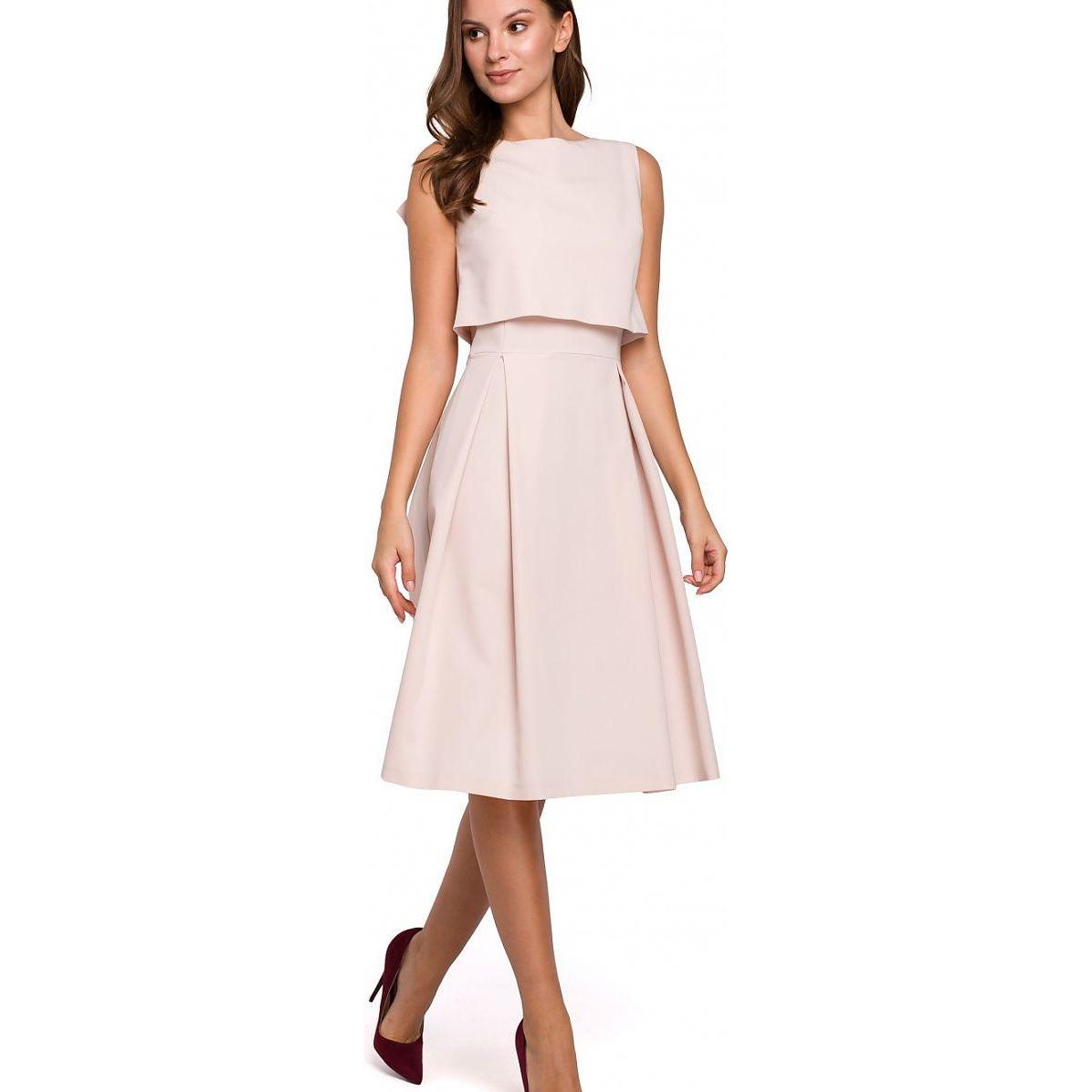 Makover, Damen, Kleider, Abendkleid, Beige, (XXL)