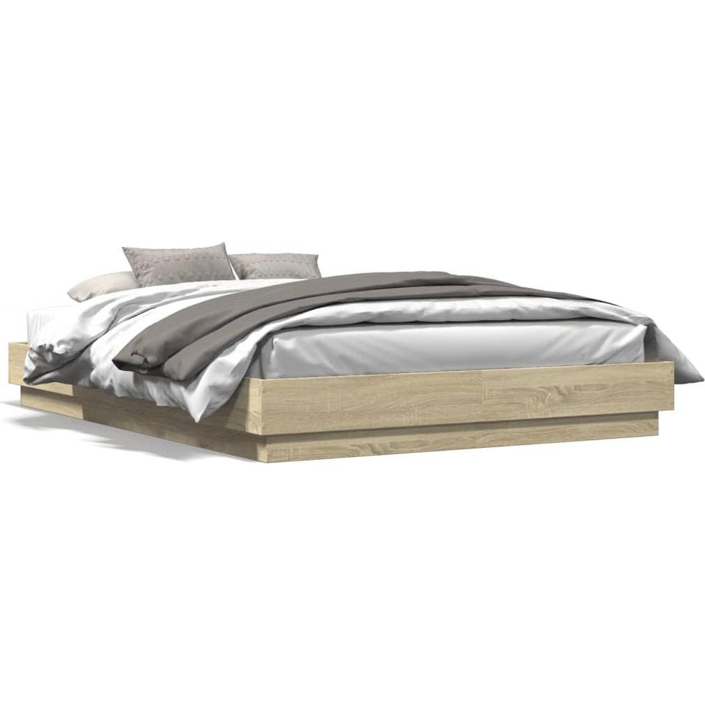 VidaXL, Bett, Bettgestell mit LED (150 x 200 cm)