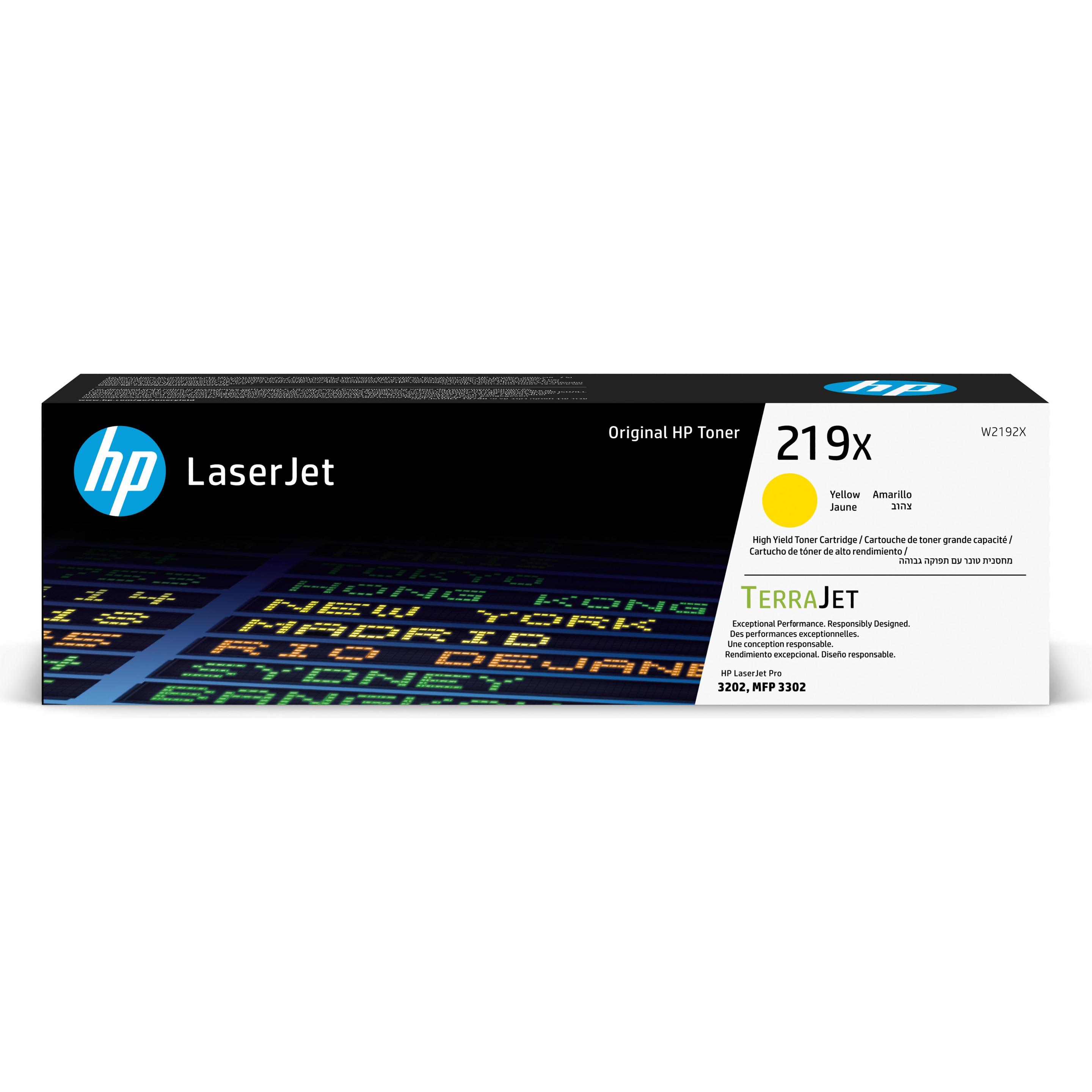 HP, Toner, 219X Gelb Original LaserJet-Tonerkartusche mit hoher Reichweite, 2500 Seiten, Gelb, 1 Stück(e) (Y)