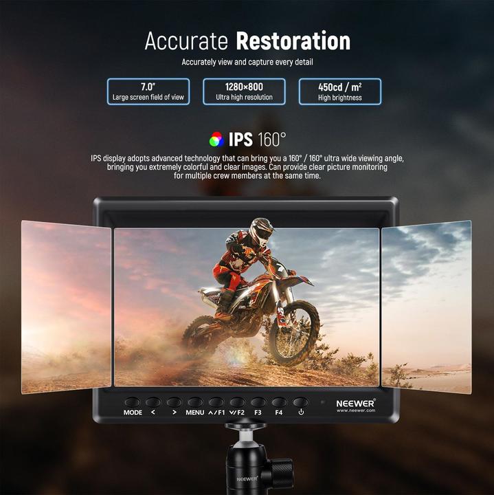 Actual product image Neewer F100N (7", HD)