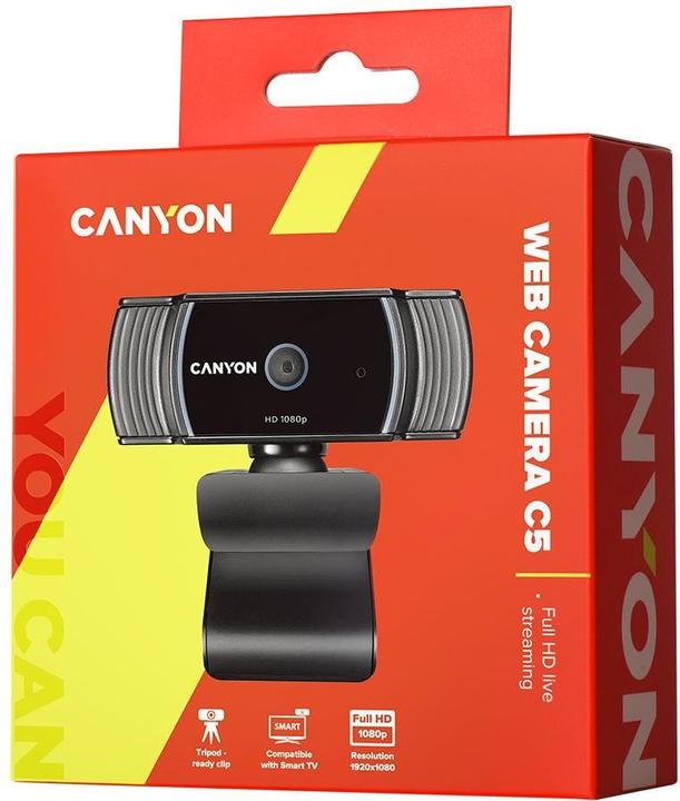 Produktbild Canyon Full HD webcam for video calls and conferences C5, with microphone, autofocus (2 Mpx)