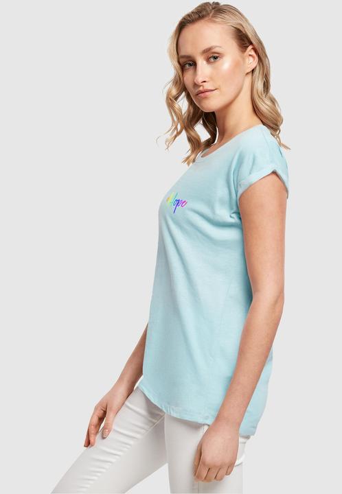 Produktbild Merchcode Ladies Hope Rainbow Extended Shoulder Tee - 116599 (L)