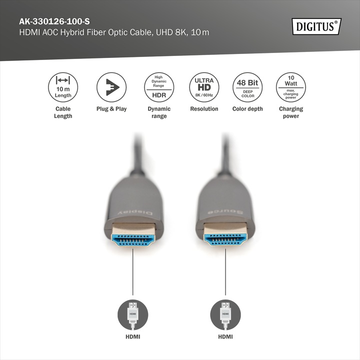 Actual product image Digitus HDMI — HDMI (10 m, HDMI)