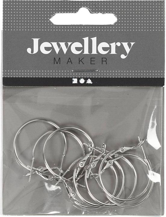Produktbild Creativ Company Ohrring Rund, versilbert 25 mm, 8 Stück (Metall)