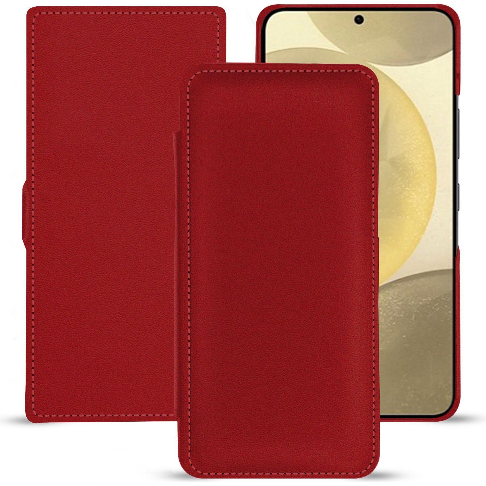 Noreve Lederschutzhülle horizontal (Samsung Galaxy S24+), Smartphone Hülle, Rot