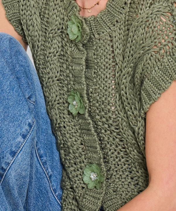 Produktbild Joe Browns Cable Knit V Neck Sleeveless Cardigan (44)