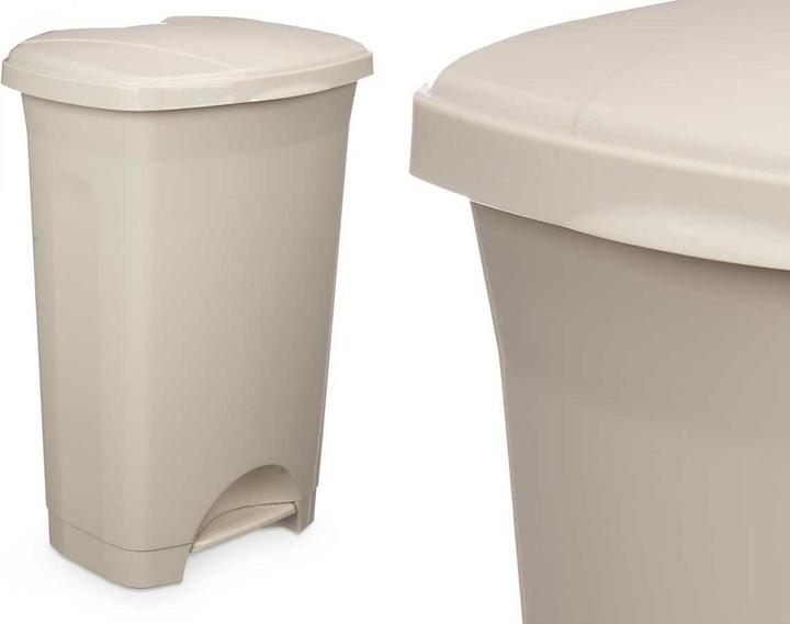 Image du produit Natec Papierkorb mit Pedal Beige Kunststoff 50 L (3 Stück) (50 l)