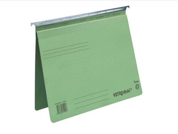 Image du produit Bene 50 dossiers suspendus Vetro Mobil carton vert mousse 1 x agrafage commercial (A4, 50x)