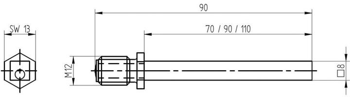 Produktbild Mega Verbindungsstift 42.058, 42.059 (Türgarnitur)