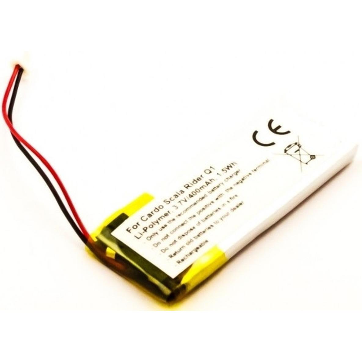 AGI Akku kompatibel mit Cardo Rider Q1 - Akku - 320 mAh, Kopfhörer Ersatzteile, Weiss