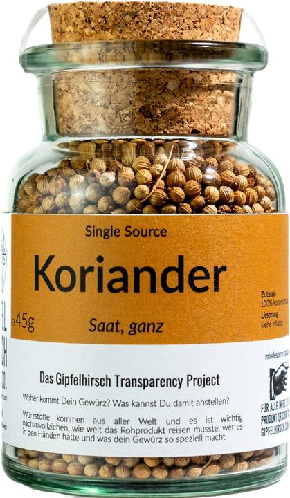 Produktbild Gipfelhirsch Koriander, ganz (45 g)