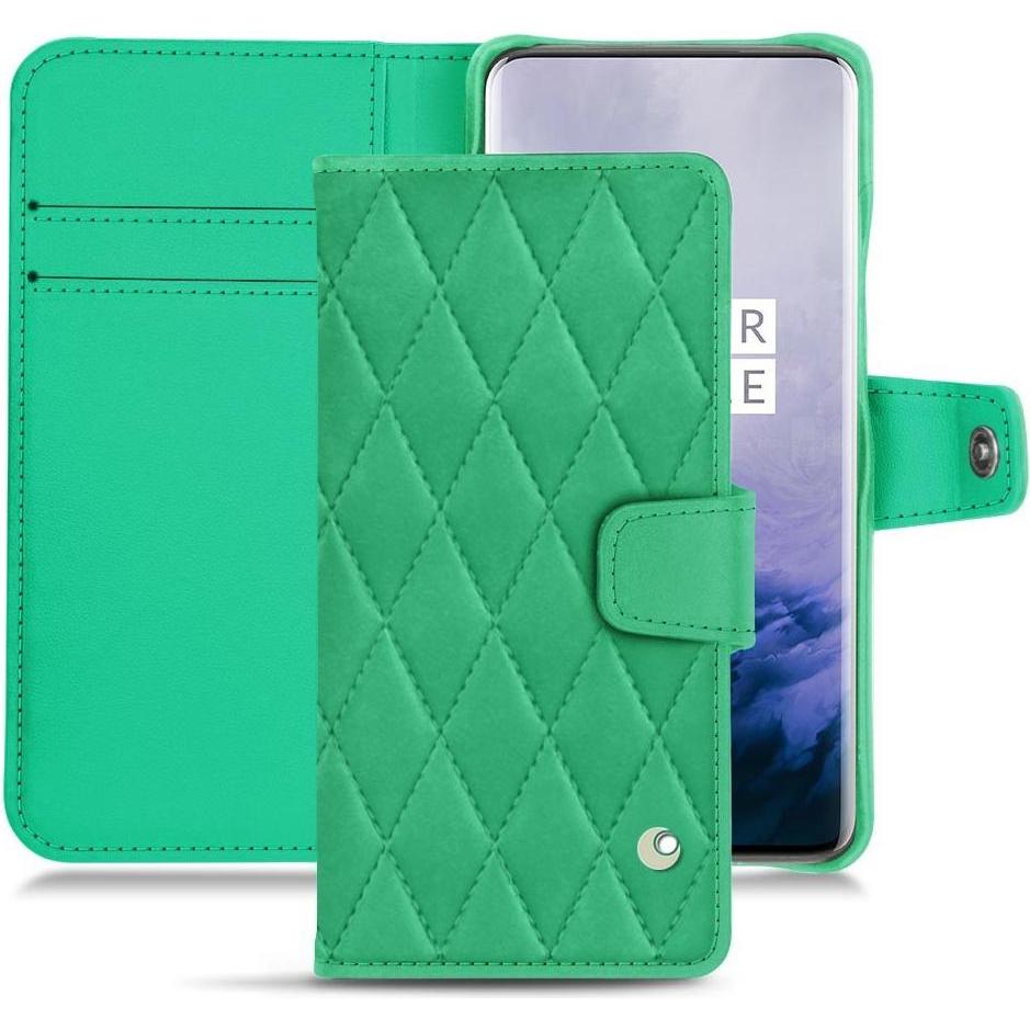 Noreve Lederschutzhülle Wallet (OnePlus 7 Pro), Smartphone Hülle, Grün