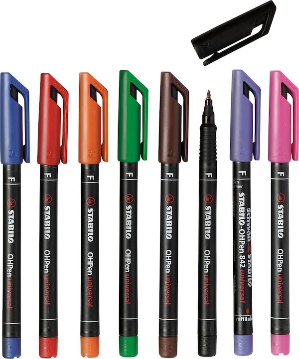 Produktbild STABILO OHPen universal Folienstift permanent (Rot, Schwarz, Grün, Blau, 0.70 mm, 4 x)