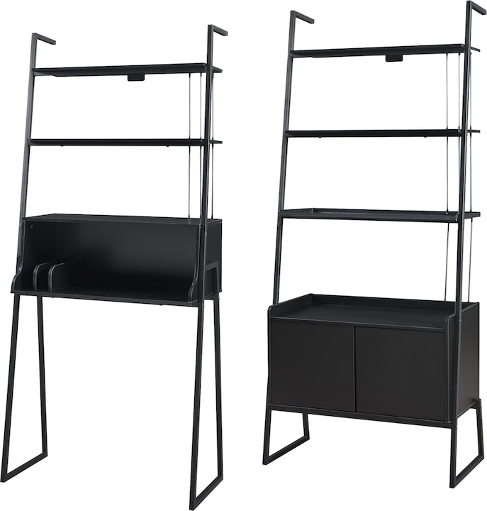 Produktbild En.Casa Möbelset Storfjord 2-tlg. 1x Schreibtisch, 1x Leiterregal mit Schrank