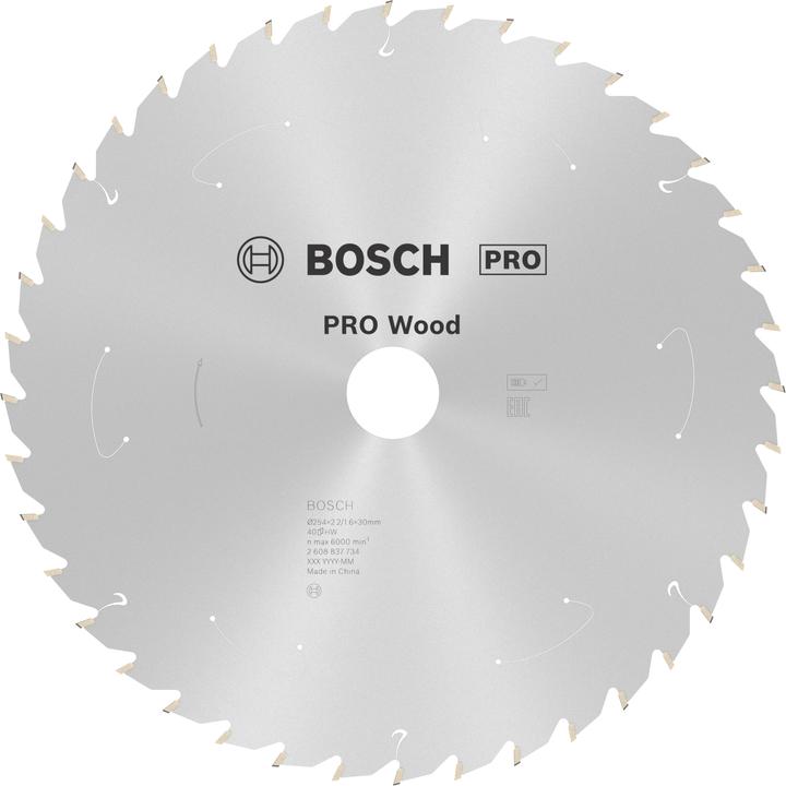 Productafbeelding Bosch Professional Zubehör Cirkelzaagblad Standaard voor hout, 254x2,2/1,6x30,40 tanden
