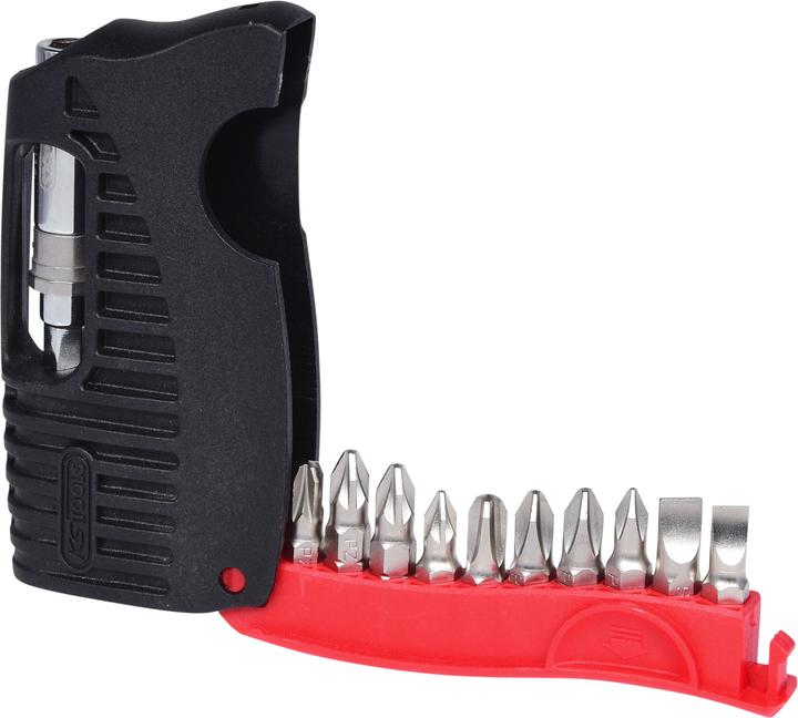 KS Tools Mini étui à embouts 1/4" à fente, PH, PZ, 11 éléments, nickelé. (Croix autre)