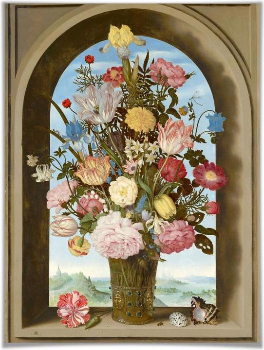Image du produit Trenddeko Vase à fleurs dans une niche de fenêtre (100 x 120 cm)