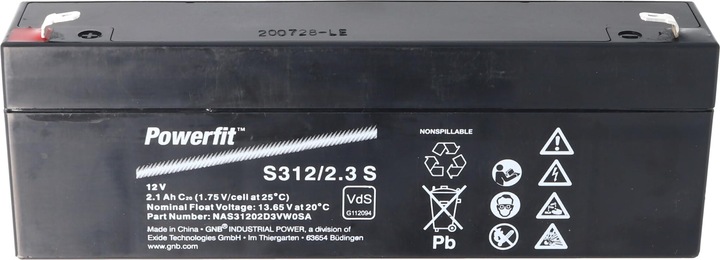Actual product image Exide Powerfit S312/2.3 S Lead Battery 12 Volt with 2100mAh (12 V, 2.10 Ah)