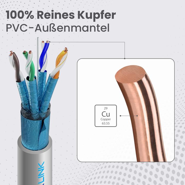 Immagine prodotto Extralink Cavo di rete CAT6A FTP per interni 500m LSZH (F/FTP, CAT6a, 500 m)