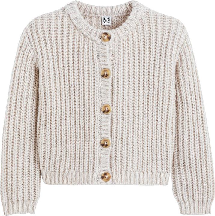 Immagine prodotto La Redoute Collections Grobstrickjacke mit rundem Ausschnitt und Knopfleiste (164)