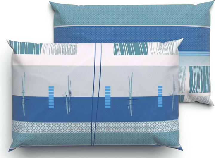 Produktbild Lotus Bettwaren Bettwäsche Jersey Amalfi blau (Kopfkissenbezug, 65 x 100 cm)