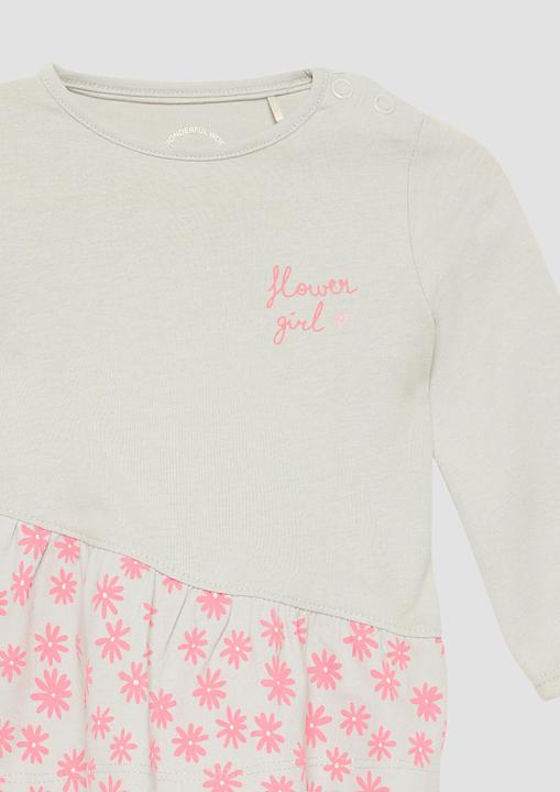 Produktbild S.Oliver T-Shirt Ausgestelltes Langarmshirt mit gemusterter Blende (74)