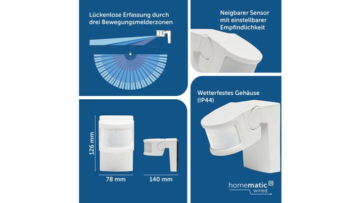 Produktbild Homematic IP Wired Smart Home Bewegungsmelder (20 m)