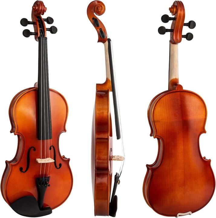 Actual product image Theodore Beginner Violin with Solid Spruce Top and Ebony Fingerboard (Fiddle, 3/4)