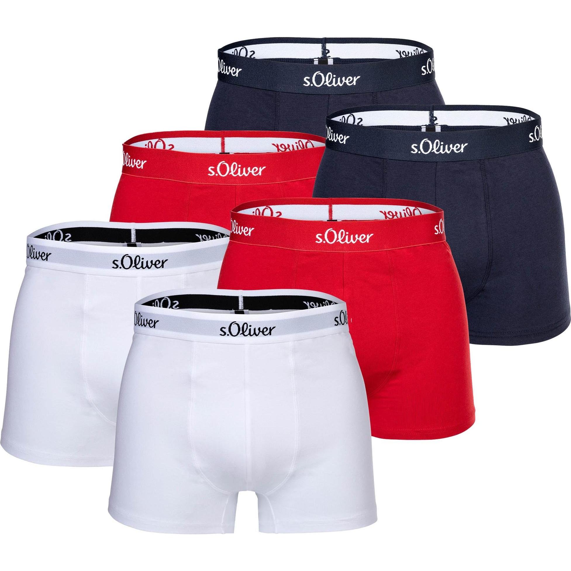 S.Oliver, Herren, Unterhosen, Boxershort Casual Stretch, Mehrfarbig, (XL, 6er Pack)