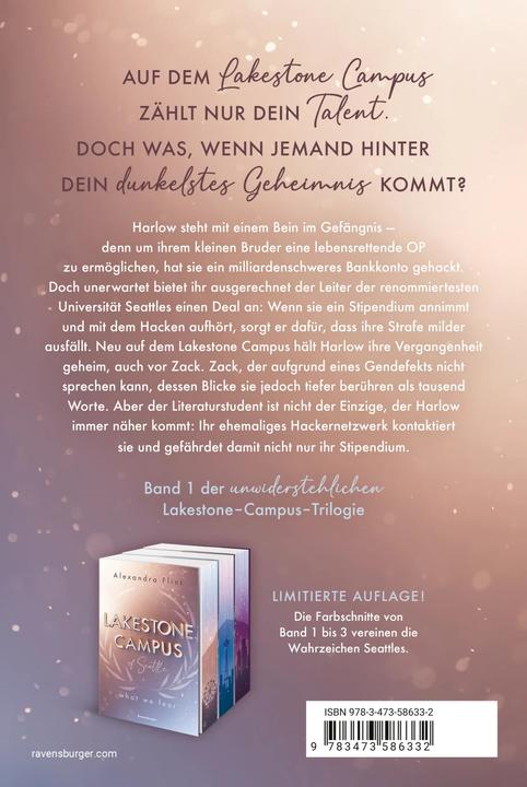 Actual product image Ravensburger Lakestone Campus, Band 1: What We Fear (Band 1 der New-Adult-Reihe von SPIEGEL-Bestsellerautorin (German, Alexandra Flint, 2024)