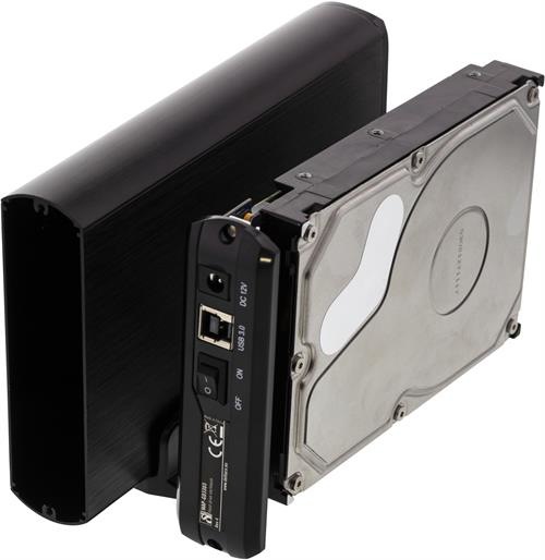 Actual product image Deltaco HDD case SATA 3.5 "USB 3.0, black (3.5")
