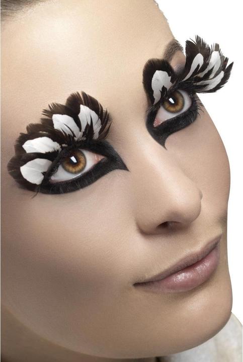 Actual product image Smiffys Brown feather eye lashes (Artificial eyelashes)