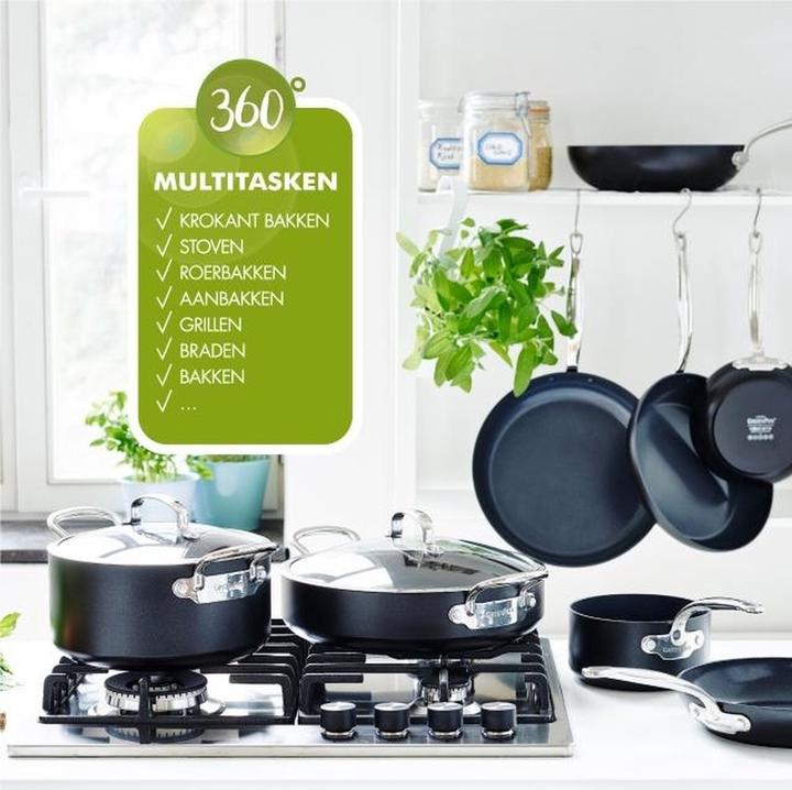 Produktbild Greenpan Barcelona Pro Stoofpan met keramische antikleeflaag met deksel 24 cm (Bräter + Schmortopf, Aluminium, 24 x 15.50 cm)