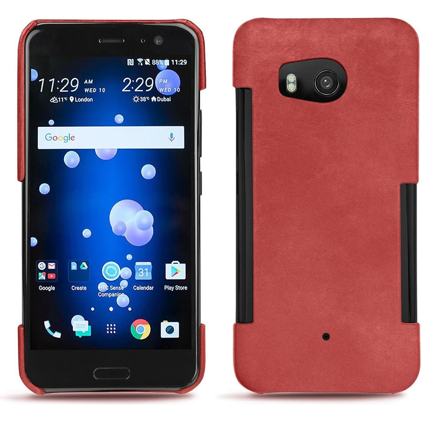 Thumbnail - Noreve Lederschutzhülle (HTC U11), Smartphone Hülle, Rot