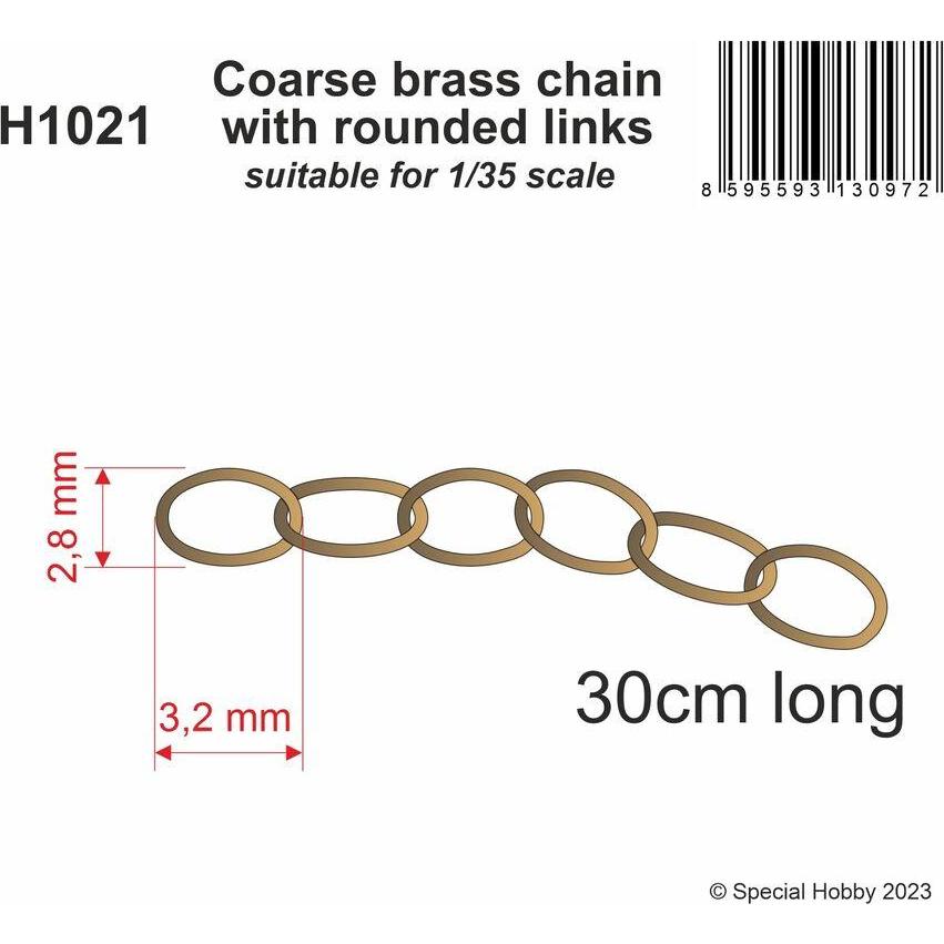 CMK Coarse brass chain with rounded links - suitable for 1/35 scale